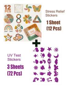 ‌Calm Strips Anxiety Sensory Stickers‌,Fidget Textured Strips‌,Textured Sensory Stress Relief Stickers, Stress Relief Tactile Stickers‌, Sensory Calm Adhesive Strips,Waterproof Raised Texture Decals For Phone Laptop Water Bottle - 1 Sheet (12 Pieces) - View 18