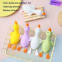 1PC Ultra Soft Matte Pastel Long Neck Goose TPR Maltose Slow Flow Squishy Gadget, Loose Unpacked Soft Squeeze Stress Relief Desk Toy, Simulation Waterfowl Office Relax Accessory, Pocket Calming Tool, Party Favor, Aesthetic Unbox Shooting Prop - Multicolor - View 8