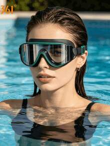 1pc 361° Large Frame Electroplated Anti-Glare Swimming Goggles, High Definition Anti-Fog Leak-Proof Lens, Soft Silicone Seal Design, Wide Field Of Vision, Leak-Proof Swimming Goggles, Suitable For Adults Men And Women, Ideal For Swimming Training, Leisure And Holiday Gifts - Multicolor - View 10