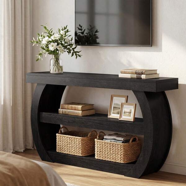 Tribesigns Mueble para TV estilo granja para televisores de 70 pulgadas, centro de entretenimiento de 63 pulgadas con almacenamiento, mesa consola multimedia moderna para sala de estar o dormitorio (natural).