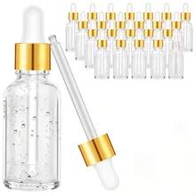 1/5pcs Transparent Thickened Dropper Bottles With Leak-Proof Gold Caps - Suitable For Storage, Travel, Essential Oils, Cuticle Oil, Extracts - White Bottle - View 1