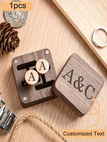 CFUNIQ Personalized Best Man Cufflinks And Tie Clip Sets. Customized Cufflinks In A Wooden Box, Custom Metal Cufflinks, Cufflinks Engraved With Initials, Custom Double Clips, Ideal Gifts, Perfect Presents. Wedding Gifts, Anniversary Gifts, Father's Day Gifts. Ideal Gifts For Fathers And Husbands, Valentine's Day, Wedding Party Gifts, Engraved Best Man Gifts. Initials, Symbols, Names, Etc. Wedding Gifts, Best Man Gifts, Lapel Accessories, Tie Clips. Christmas Gifts. - Multicolor - View 3