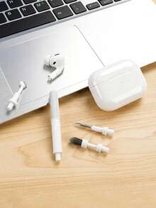6合1有線或無線耳機清潔套件，附耐用刷筆，適用於電腦與手機，電子產品除塵有效，日常與旅行必備維護工具 - 白色 - 查看 7
