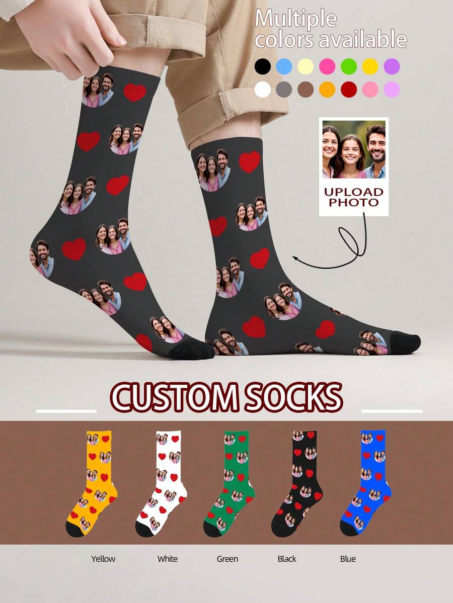 1 Pasang Kaos Kaki dengan Pola Wajah Kustom, Kaos Kaki Foto Personalisasi, Kaos Kaki Cetak Kustom, Kaos Kaki Wajah Lucu, Kaos Kaki Pola Kustom, Cetak Pola Wajah Apa Pun pada Kaos Kaki, Hadiah Ulang Tahun Pernikahan, Hadiah Hari Valentine, Hadiah Ulang Tahun Unik, Koleksi Personalisasi