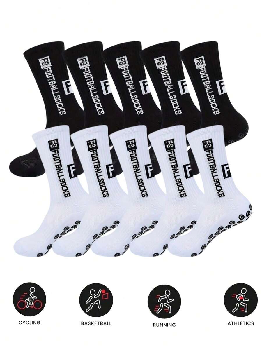 1/3/4/6/10/12 Pairs Men's FS Sports Socks - Multicolor - View 1