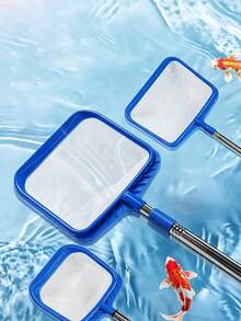 Pool Skimmer Net Set, Adjustable 5-Section 48-Inch Aluminum Alloy Pole, Pond Cleaning Net, Fine Mesh Leaf Net Suitable For Garden Ponds And Hot Tubs, Blue, Suitable For Pool Maintenance And Cleaning, Pool Maintenance Essential | Professional Pool Equipment | Durable Pool Net - Multicolor - View 4