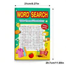 Word Search Vocabulary Notebook, Animal Themed Word Search & Learning Workbook, Paper Puzzle Notebook For Vocabulary Building, Focus Training, Visual Recognition And Quiet Daily Desk Activity - Sight Word Search - View 3