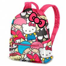 Hello Kitty Safta Friends 兒童書包，22x25x11 厘米，兒童返校書包，主隔層帶拉鍊和前袋，可調節肩帶 - 選項17 - 查看 2