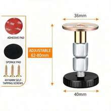 Bed Head Fixator, Anti-Collision & Anti-Shake, Desk Riser, Bed Stabilizer, Wall-Mounted Bed Noise Reducer, Coffee Table Furniture Leg Extender, Adjustable Height Riser - Silver Fixed Length Adjuster - View 17
