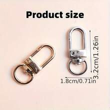 [Metal Snap Buttons] 20pcs Zinc Alloy Small Door Buckle DIY Keychain Bag Pendant Hook Clasp Hardware Accessories DIY Sewing Accessories - Multicolor - View 2