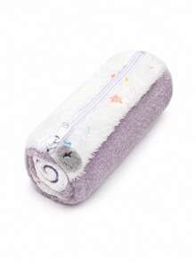 1pc Cute Swiss Roll Plush Pencil Case, Large Capacity, High Quality Student Stationery Storage Bag, Back To School Essential, Cut, First Day Of School - Multicolor - View 16