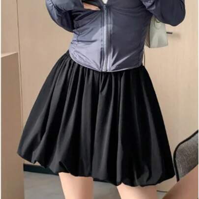 レディース バルーンショートパンツ キュロットパンツ ショートパンツ キュロットスカート かぼちゃパンツ ランタンパンツ ハイウエスト ウエストゴム ギャザー ボリューム ふんわり Aライン