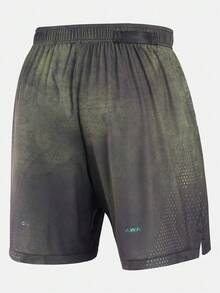Nike Men's Elastic Waist Knit Shorts - Green - View 2