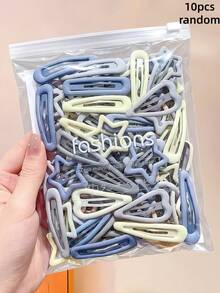 20/10pcs/Set Morandi Color Matte Mixed BB Clips, Including Star, Shooting Star And Other Y2K Styles, Hair Clips, Sweet And Cute Design - Suitable For Girls And Teenagers, Perfect For Daily Wear, School, Vacation, Photography And More - Multicolor - View 9