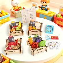 Children's Early Education Supermarket Role Play Educational Vegetable & Fruit Recognition Simulation Vendor Set - Multicolor - View 14