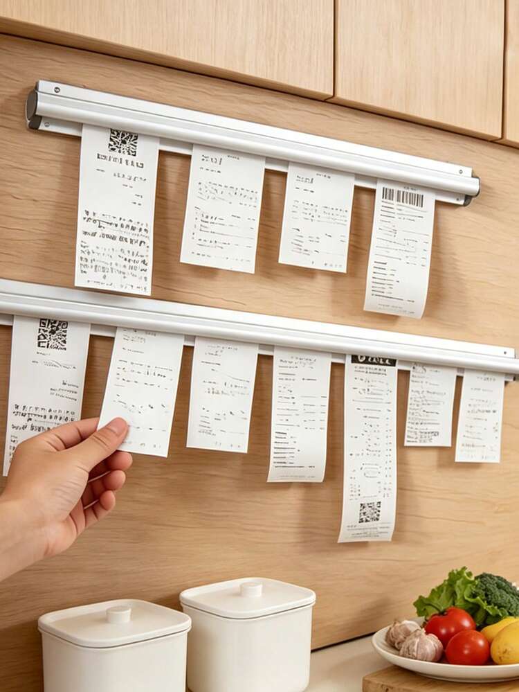 Restaurant Takeout Order Clip, Adjustable Ticket Holder, Kitchen, Cafe, Fast Food Store Office Organization And Storage, Ticket Management 2-In-1 Space-Saving Design, Compatible With Thermal Paper, Menu, Coupon, Order Ticket, Durable Material Compact Clip, Also Functions As Ticket Dispenser - One Size Fits All - View 1