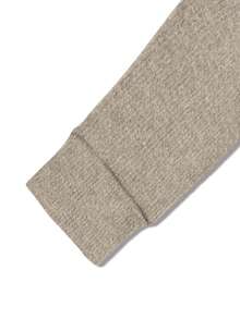 Plus-Size Women's Casual Everyday Versatile Camel-Colored Round Neck Faux Knit Sweater Fall - Camel - View 6