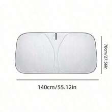 1pc Car Front Windshield Sunshade, High Density Seamless Blackout Design, Effective UV Protection, Fits Sedan & SUV, Parking Sun Shade Protects Interior - A - View 12
