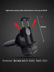 Car Phone Holder, Multi-Function Phone Mount, Rotatable Installation Device, Can Be Installed On Car Dashboard, ABS Material - Multicolor - View 11