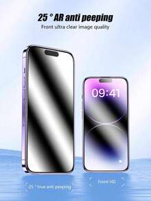 2片裝陶瓷磨砂防窺螢幕保護貼，相容 iPhone 17 Pro Max/17 Pro/17 Air/17/16 Pro Max/16 Pro/16 Plus/16/15 Pro Max/15/14/13/12 及其他機型，觸控順滑無延遲，磨砂質感帶來更絲滑操作感，精準開孔設計易於貼附且不干擾手機殼，有效防止指紋與刮痕，支援基礎防水功能 - 黑色 - 查看 4