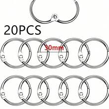 Silver Metal Loose-Leaf Rings, Replaceable Loose-Leaf Ring Accessories, Detachable And Openable Binding Rings, Suitable For Student Notebooks, Scrapbooks, Photo Albums, Index Cards, Office Document Organization And DIY Stationery,Card Holder - Silver - View 12