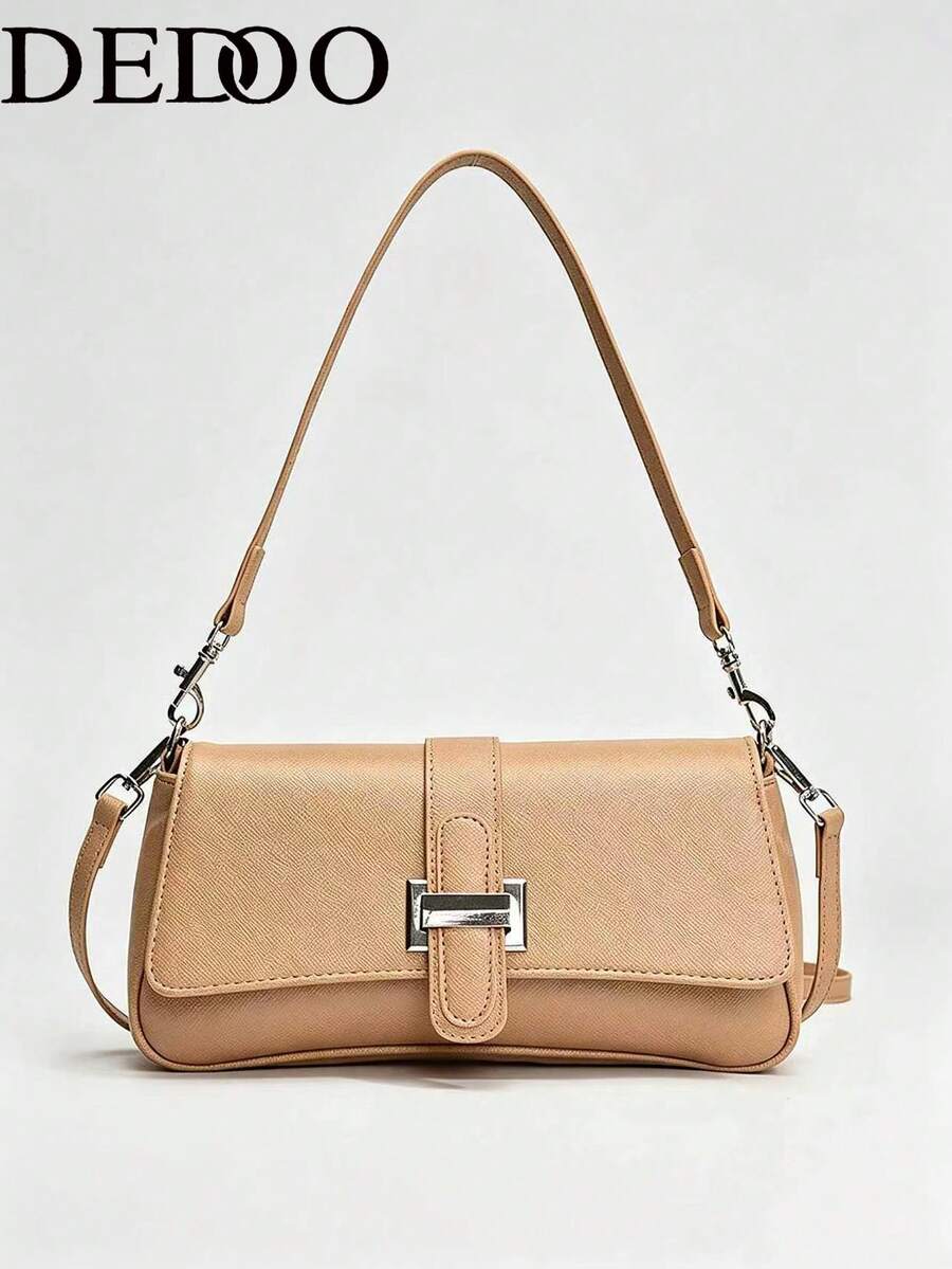 Dedoo 1 buc. geantă de mână 2024, model nou, tip baguette lungă din denim cu design clown, geantă crossbody de umăr și sub braț, calitate înaltă, design original de nișă, potrivită pentru călătorii, întâlniri, cumpărături, angajați de birou, cadou pentru iubită și alte ocazii - Kaki - Vizualizare 1