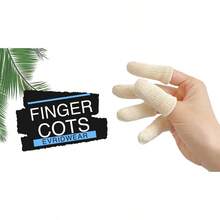 20PCS Premium Cotton Comfort Cushion Finger Toe Thumb Cot Sleeves Protect Fingertips Hand Eczema Skin Cracking Calluses Wicks Moisture Jewelry Clean Smudges Long Length - 1 Pack Long - View 7
