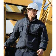 Result Mens Workguard Sabre Waterproof Windproof Pilot Zip-Up Jacket - Navy Blue - View 2