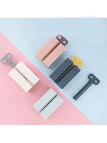 Dispenser Pasta Gigi Roller dengan Pegangan Anti Selip Buram, Dispenser Tabung ABS yang Dipasang di Dinding, Dispenser Pasta Gigi Roller Manual, Cocok untuk Pasta Gigi, Pembersih Wajah, Kosmetik, Krim Wajah, Aksesoris Kamar Mandi, Tersedia Warna Pink, Putih, Biru Muda - Berbagai gaya - View 5