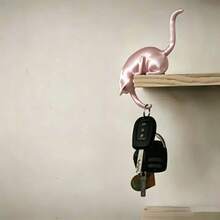 1/2pcs Cat-Shaped Wall Hooks, Multi-Purpose Practical Decorative Hooks, Plastic Material, Cute Home Storage Style Home Decor, Cat Pattern, Key Towel Bag Coat Hat Rack, Suitable For Kitchen Bathroom Entryway Bedroom - Multicolor - View 15