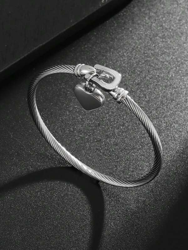 1PC New Stainless Steel Bracelet Horseshoe Buckle Love Bracelet High-End European And American Non-Fading Bracelet