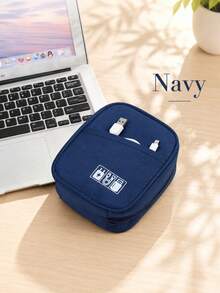 1pc Portable Travel Digital Storage Bag, Electronic Accessories Organizer Pouch, Suitable For Data Cables, Chargers, Power Banks, Earphones, Business Office, School, University, Travel Desk Accessories,Back To School - Multicolor - View 7