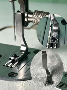 Durable T69 Model Adjustable Invisible Zipper Presser Foot With Groove, Single-Sided Zipper Presser Foot, Suitable For Sewing Machines, Knitting And Handicrafts, Industrial And Household Use, Silver Presser Foot - Practical - View 2