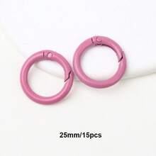 15入 25mm 彩色漆面彈簧扣勾 金屬連接環 畢業禮物 DIY 鑰匙圈 書環 包包吊飾 學生紀念品手工配件 - 25mm烤漆彈簧扣 - 查看 11