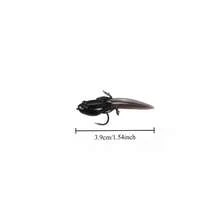 10/20pcs Boxed Bionic Tadpole Lures, Floating Soft Bait With Reinforced Single Hook Design, Highly Realistic And Durable, With Barbed Hook, Suitable For Stream Freshwater And Saltwater Fly Fishing, Ideal For Carp, Catfish, Bass - Black - View 1