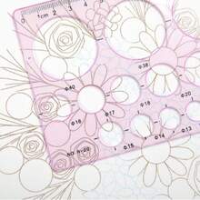 Acrylic Multi-Circle Template Ruler, 20cm Geometric Circular Hole Measuring Template, Multi-Diameter Circle Drawing Scale, Suitable For Student Drawing Art DIY Crafts - Single Piece - View 8
