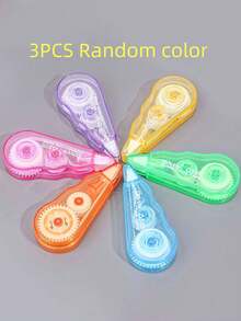 12/5pcs Random Correction Tape 72m Large Capacity Correction Tape Set Student Erasure Correction Tool Correction Stationery Eraser Writing Assignment Correction Supplies Writing Supplies Back To School Season School Essentials - Colored Correction Tape - View 14