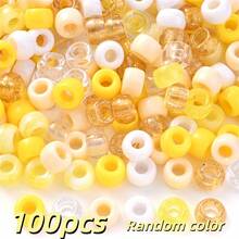 100/1000顆 6x9mm 彩色小馬珠套組 壓克力大孔珠 適用於辮髮、髮編髮珠 DIY 手鍊項鍊耳環手工藝派對裝飾 - 彩色 - 查看 18