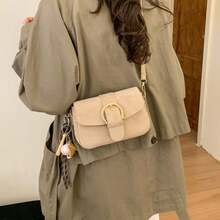 Simple Retro Niche Design Armpit Bag Popular Shoulder Small Square Bag - 卡其色 - 查看 4