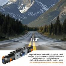SIDAKEYE Cámara Dual para Automóvil DVR 1080P, Cámara Frontal 1080P y Cámara Trasera 480P, con Visión Nocturna Infrarroja, Accesorios para Automóvil | Cámara DVR para Automóvil | Grabadora para Automóvil | Monitoreo de Estacionamiento, con Visión Nocturna Infrarroja Incorporada, Grabación en Bucle - A - Ver 5