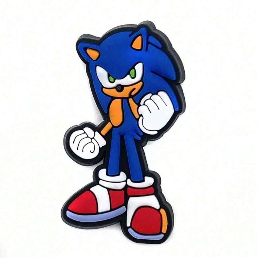 Game Cartoon Hedgehog Hole Shoes Flower Action Figures PVC Decorative Buckle Accessories Gifts - Multicolor - View 1