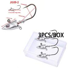 3件/盒 28g 42g 56g 釣魚慢釣鉤頭，三角頭附3D眼睛，大洋釣魚裝備鉤 - 彩色 - 查看 13