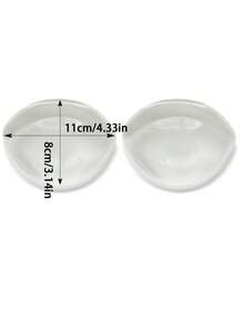 1 Pair/2pcs Invisible Adhesive Breast Pads, Double-Sided Sticky Thickened Lining, Suitable For Bikini, Backless Dress, Reusable And Waterproof - Multicolor - View 11