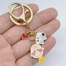 SNOOPY 12/8/4/2/1pc Cute Cartoon Snoopy Alloy Keychain, Student Couple Gift, Bag Charm, Key Ring, Backpack Pendant - Multicolor - View 5