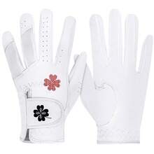 1pc Heart & Four-Leaf Clover Design Women's Golf Glove, Ultra-Thin Fiber Material, Durable, Left Hand, Premium Golf Accessory, Suitable For Golf Swing And Daily Training - Multicolor - View 3