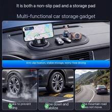 Multifunctional Car Non-Slip Mat With 360° Rotating Phone Holder – 3-In-1 Car Non-Slip Mat, Dashboard Mat Non-Slip Pad For Car Dashboard Storage Of Fashion Glasses, Keys, Car Navigation Holder, Phone Holder For Car, Multifunctional Non-Slip Mat For Small Cars - Multiple Styles - View 8