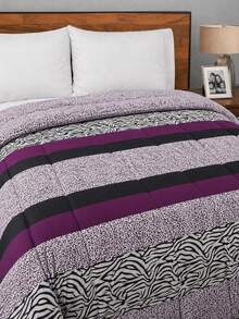VENECIA Reversible Comforter In Full/Queen Size (200x220cm). Variety Of Colors And Designs. Maximum Softness. - Grey - View 4