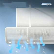 1pc Adjustable Air Conditioner Airflow Deflector, (PET) Adjustable Transparent Air Outlet Deflector, Adjustable Air Outlet Shield, Anti-Direct Blow Air Conditioner Deflector, Freely Adjustable - Full Coverage - View 2