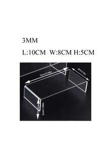 Estantería de almacenamiento de acrílico con estante en forma de U reforzado de 8 mm de grosor, estante transparente de aumento de altura, divisor de gabinete, soporte de exhibición para transmisión en vivo, regreso a la escuela - Multicolor - Ver 10