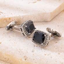 Fashionable Square Cufflinks, Elegant Business Men's Formal Accessories For Important Occasions, Father's Day Gift - 4 - View 12